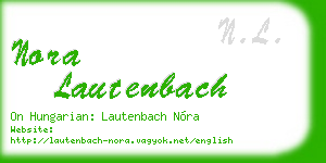 nora lautenbach business card